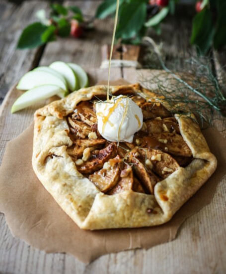 Apple Galette With Caramel Drizzle