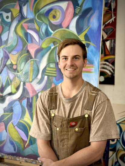 Artist Matt "Rosey" Rosebrough has an art studio at The Stutz in Indy. 