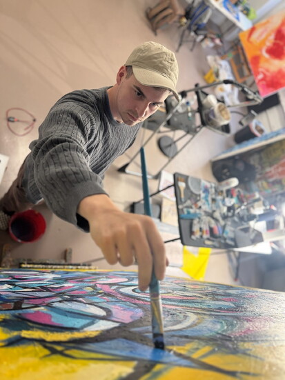 Rosey's work was championed by Daymond John's Shark Art, celebrating his creativity with public shout-outs and career support. 