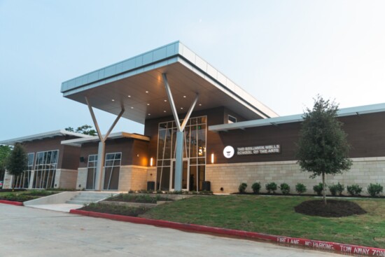 The Fine Arts Building entrance welcomes students for the 2024-25 school year.