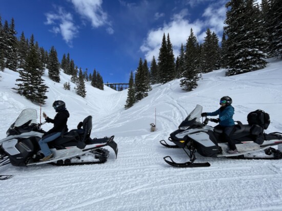 Snow-mobiling in Winter Park