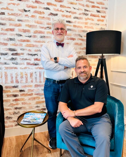 Truffles partners, Dr. Paul Feldman, RPVI, ABVLM, and Brian Sapp, RVT, RPhS, FSVU (seated)