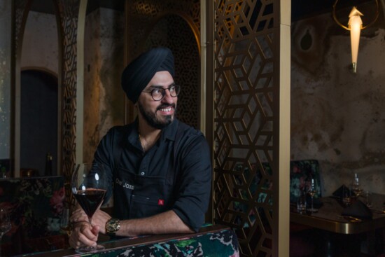 The exotic charm of India is seen throughout the restaurant.