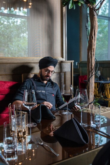 Chef Jassi tells the story of his menu and how certain items can be prepared to your own preference.