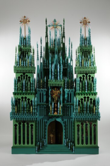 Charles Warner's handcarved model of Prussian cathedral.
