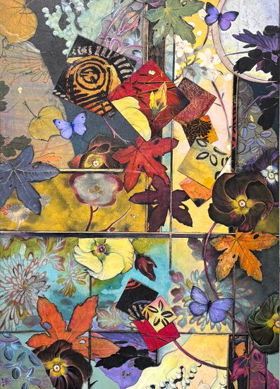 "Fall in My Garden" by Joyce McAdamas at Art League of Daytona Beach
