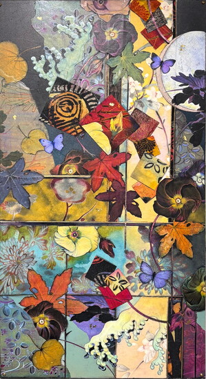 "Fall in My Garden" by Joyce McAdamas at Art League of Daytona Beach