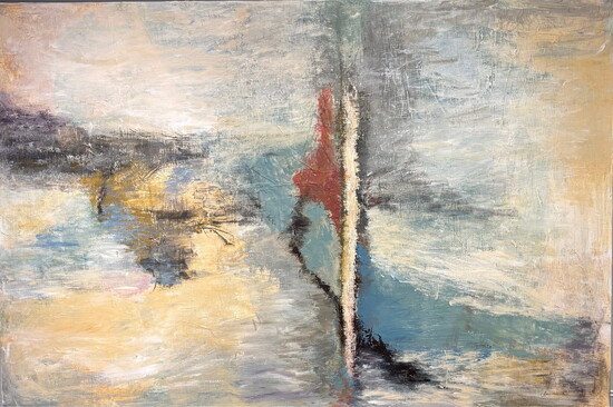 "What's Stopping You" by Julie Larsen, first place award in the annual members exhibition at Art League of Daytona Beach