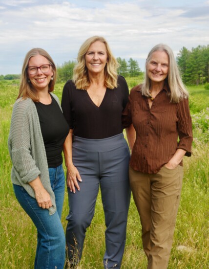 Lake Zurich residents Cathy McCauley (L) and Shari Gullo (R)with Pamela Self of Arlington Heights of Preserve Collaborative. Photo by Cindy Cardinal.