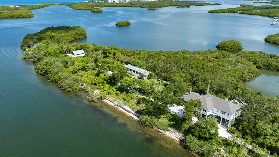 An arial view of Marie Selby Botanical Gardens Historic Spanish Point.