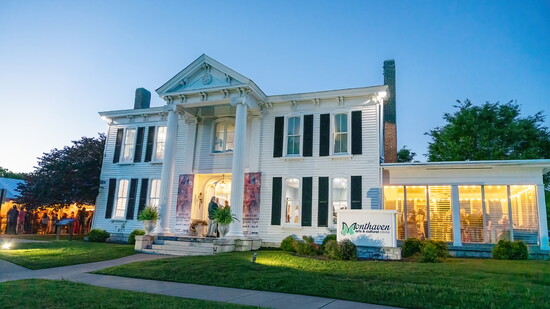 Aglow in the early evening, the MACC shines like a beacon in Hendersonville's arts community.