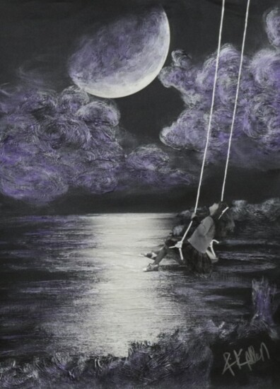 Girl On A Swing -Twilight By Rick Allen