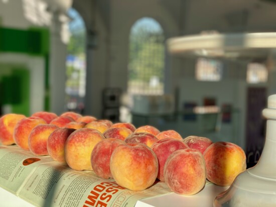 Local peaches from the Westport Farmers' Market.  (Photo: Kelly Clement)