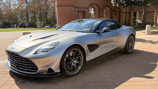 Always ready to run, the Volante's top speed is 214mph with the top up or down.