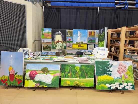 John Franklin Sauers' artwork at CRAA. Photo Credit: Michele Sauers