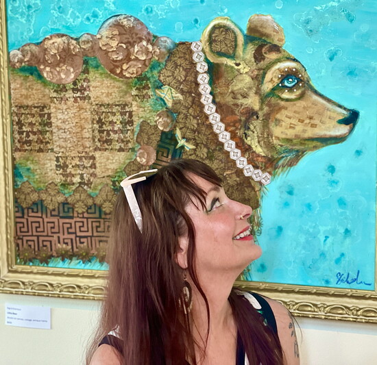 Sigrid Eilertson. Photo courtesy of Sigrid Eilertson with her artwork. Photo courtesy of Sigrid Eilertson. 