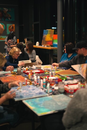 Paint with the Artist class hosted by Mark Jamnik. Photo credit: Nate Stephens
