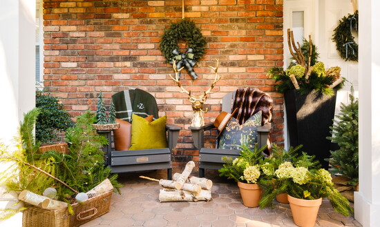 Gorgeous holiday vignettes by PUMPKIN & KALE CO. bring warmth and festive charm to any space