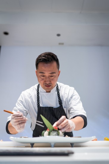 Shumi Omakase Executive Chef David Seo meticulously crafts his dishes for taste and aesthetics.
