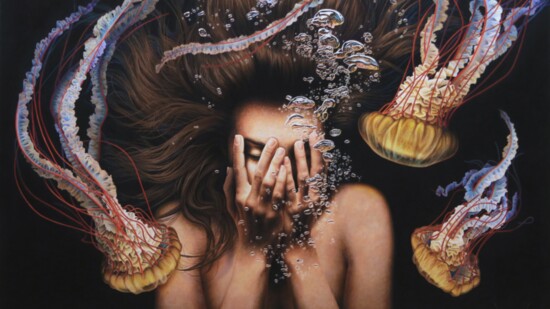 "Abyss", colored pencil drawing by Jesse Lane