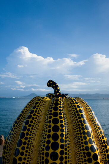 Kusama Pumpkin at Naoshima Island