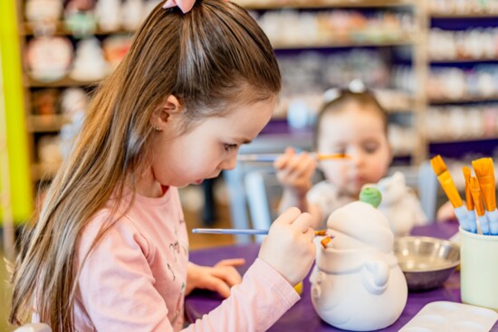 Brynley and her sister McKenzie hard at work.