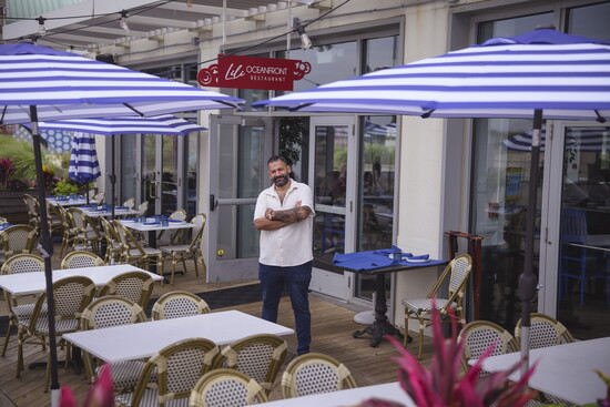 The patio at Lili