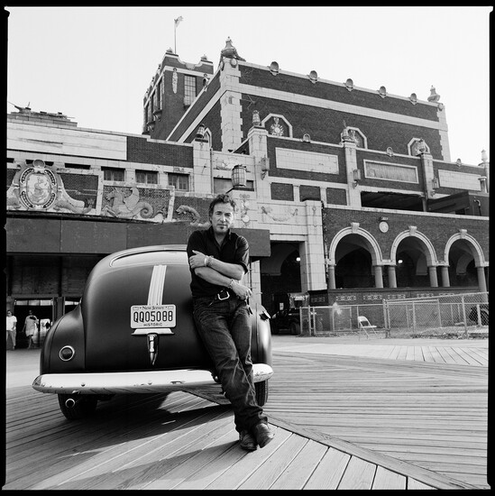 Springsteen on the Asbury Park boardwalk