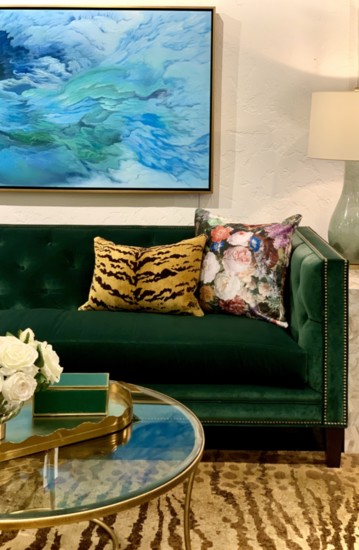 Varying shades of green bring a natural element that compliments most any color