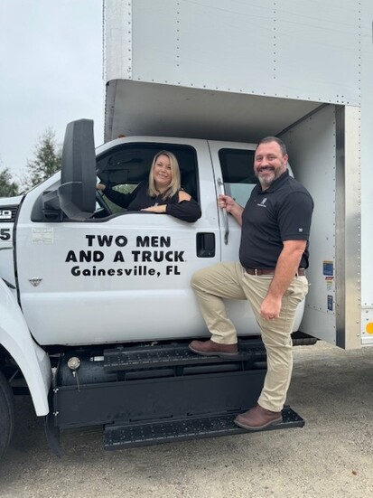 Anyse Medwedeff and Chris Hardoin  General Manager & Director of Operations & Business Development TWO MEN AND A TRUCK® Gainesville
