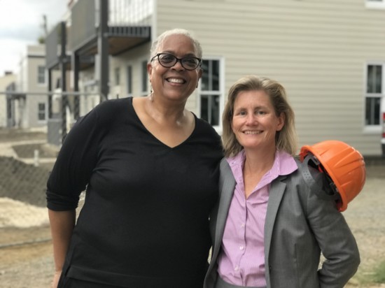 Laura Lafayette with Greta Harris of Better Housing Coalition