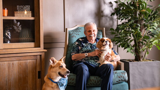 Fred Wright with ddie and Maverick