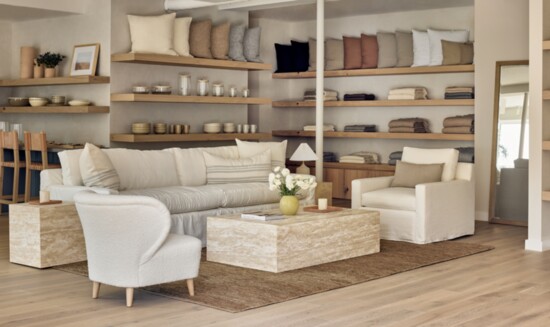 Neutrals beckon in the Westport store. Photo by Michael Biondo.