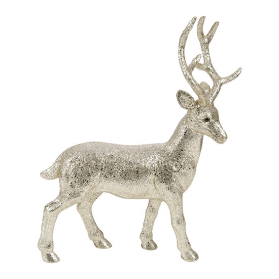 A by Amara Tasko Glitter Deer Ornament - Gold, $17
