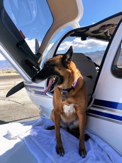 Copilot Ginny on a trip to Bishop, Calif., to visit Helen as she installed a computerized medical record system at the hospital