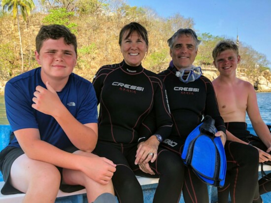 Diving with famly in Mexico