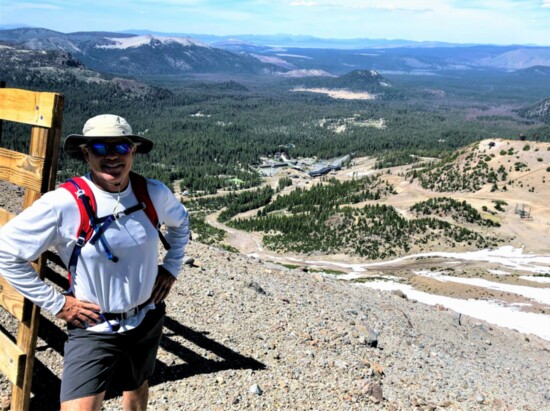 Hiking Mammoth Mountain in the Sierra Nevada mountain range at 10,000 feet