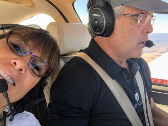 "I'm just the pilot for Helen's plane," says Dr. Holtrop