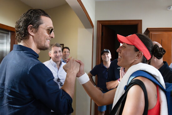 Matthew McConaughey meets US tennis pro Jessica Pegula