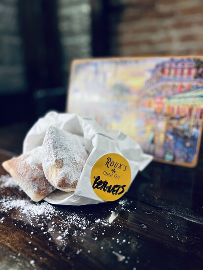 Beignets made with skill and flair by Roux’s pastry queen and bread pudding expert, Sofia Goodall.