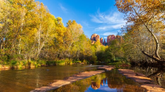 View of Cathedral Rock in Sedona, AZ