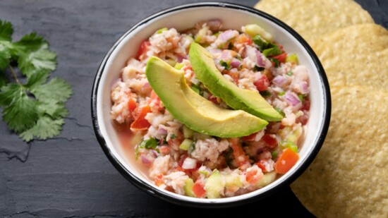 Avocado and fish ceviche