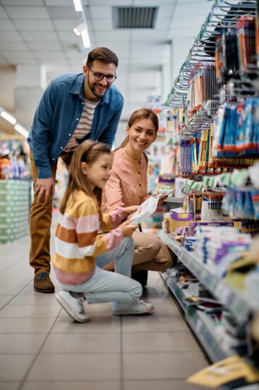 Kids look forward to buying new school supplies! 