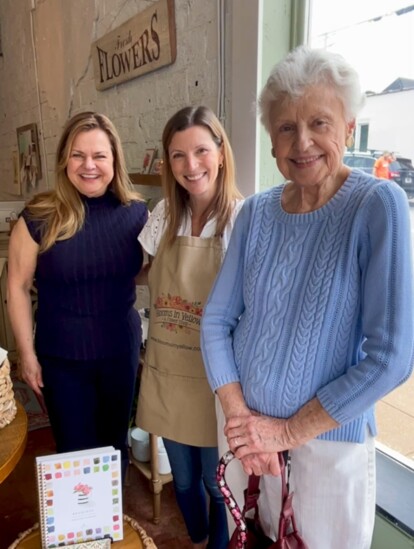 Webster Groves native Lorilee Cummings, Blooms In Yellow owner Kelly Smith, Ann Arnold (Mayor Arnold's mom).