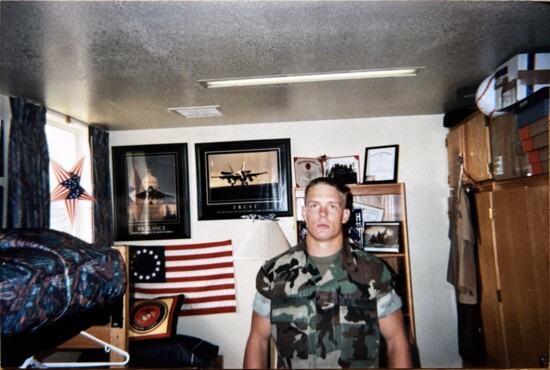 2001, Rose's barracks room. Kaneohe Bay Marine Corps Base, Hawaii