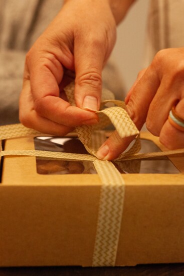 Tying Cookie Boxes