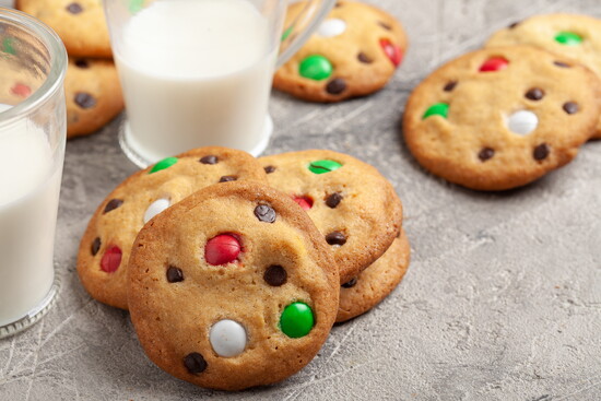 M&M Cookies with Chocolate Chips