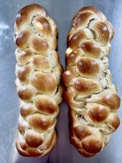 Challah Bread made with duck eggs