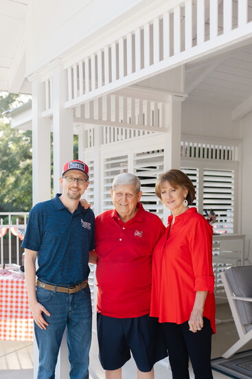 Family affair. Christian Judy owner of Dukes Bar-B-Que, with is parents Rauly and Jan Judy. 