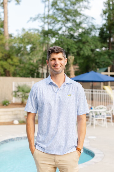 Justin Pitts, owner of Palmetto Painting Pros, loved being poolside for the Fourth of July. 